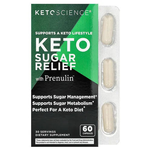 Keto Science, Alivio cetogénico de la glucemia con Prenulin™, 60 cápsulas
