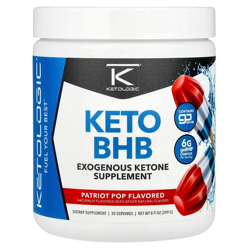 KetoLogic, BHB cetogénico, Patriot Pop, 249 g (8,9 oz)