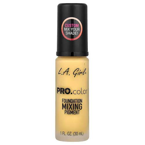 L.A. Girl, Pigmento para mezclar la base PRO.Color, Amarillo GLM712, 30 ml (1 oz. líq.)