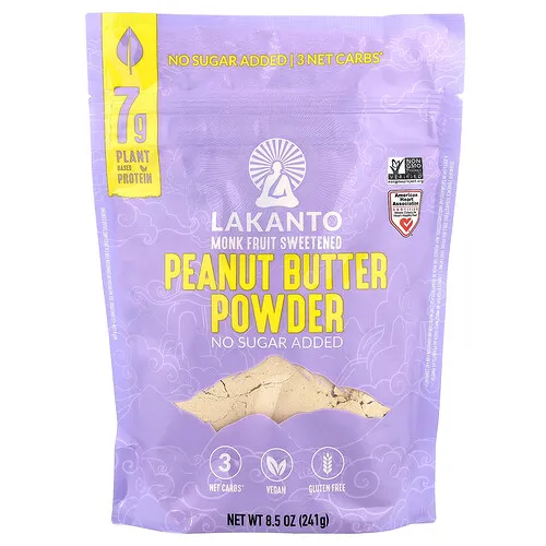 Lakanto, Mantequilla de maní en polvo, 241 g (8,5 oz)