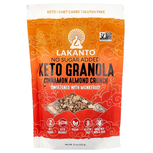 Lakanto, Granola, Canela y almendras crujientes, 312 g (11 oz)