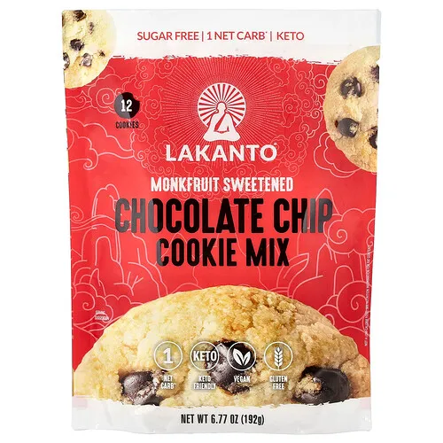 Lakanto, Mezcla para preparar galletas con chips de chocolate, 192 g (6,77 oz)