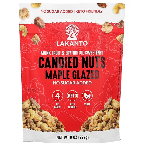 Lakanto, Frutos secos confitados, Glaseados con arce, 227 g (8 oz)