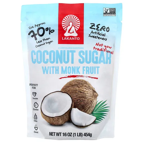 Lakanto, Azúcar de coco con fruto del monje, 454 g (16 oz)