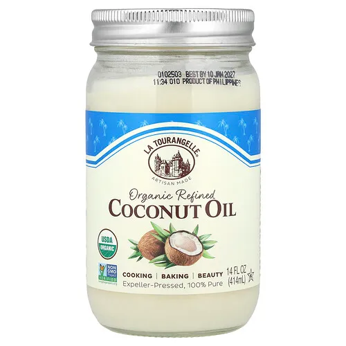 La Tourangelle, Aceite de coco orgánico refinado`` 414 ml (14 oz. Líq.)