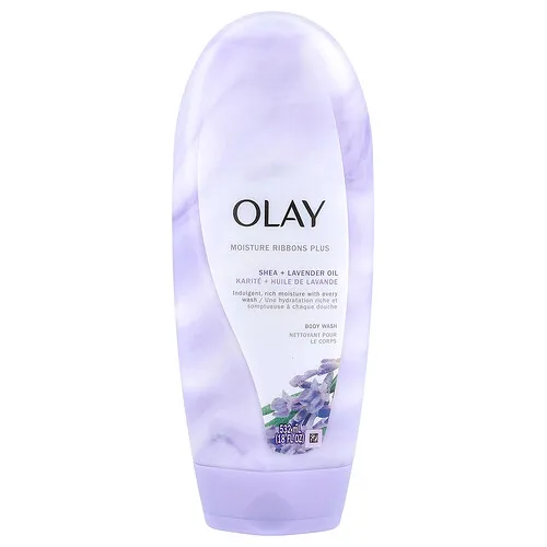 Olay, Moisture Ribbons Plus, Jabón líquido para el cuerpo, Karité y aceite de lavanda, 532 ml (18 oz. líq.)