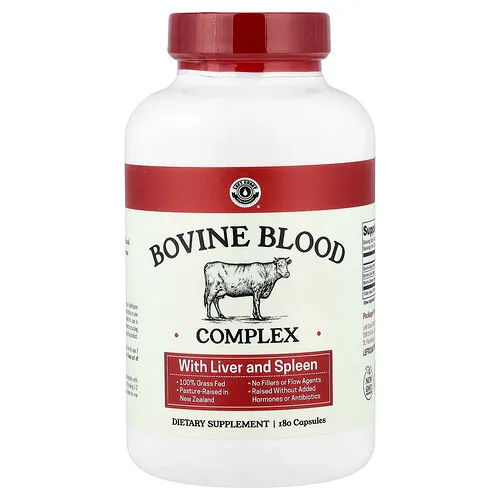 Left Coast Performance, Complejo de sangre bovina con hígado y bazo, 180 cápsulas