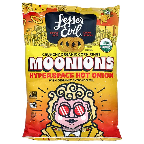 LesserEvil, Moonions, Cebolla picante hiperespacial, 170 g (6 oz)