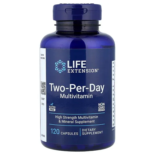 Life Extension, Suplemento multivitamínico, Dos cápsulas por día, 120 cápsulas