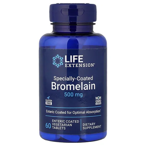Life Extension, Bromelaína, Con recubrimiento especial, 60 comprimidos vegetales con recubrimiento entérico