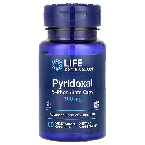 Life Extension, Cápsulas de piridoxal-5'-fosfato, 100 mg, 60 cápsulas vegetales