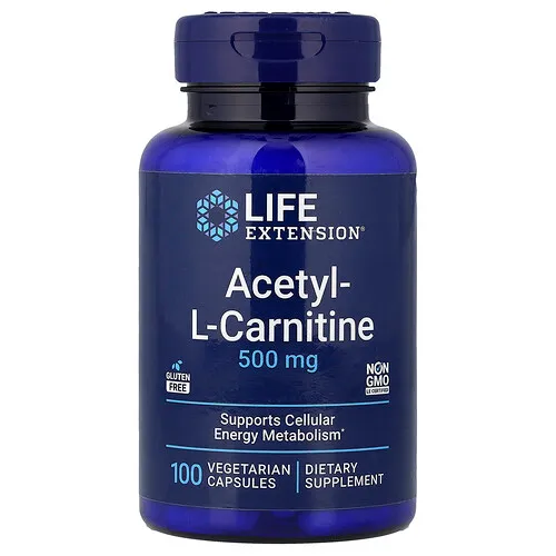 Life Extension, Acetil-L-carnitina, 100 cápsulas vegetales