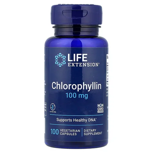 Life Extension, Clorofilina, 100 mg, 100 cápsulas vegetales