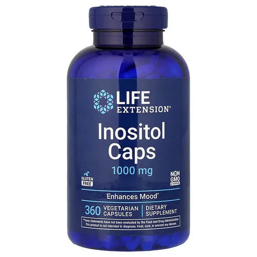 Life Extension, Inositol en cápsulas, 1000 mg, 360 cápsulas vegetales
