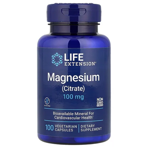 Life Extension, Magnesio (citrato), 100 mg, 100 cápsulas vegetales