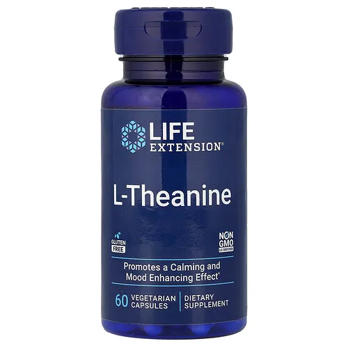 Life Extension, L-teanina, 60 cápsulas vegetales (100 mg por cápsula)