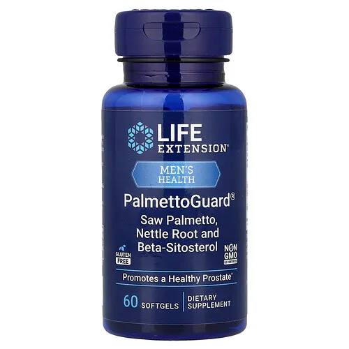 Life Extension, Salud del hombre, PalmettoGuard®, Palma enana americana, raíz de ortiga y beta-sitosterol, 60 cápsulas blandas