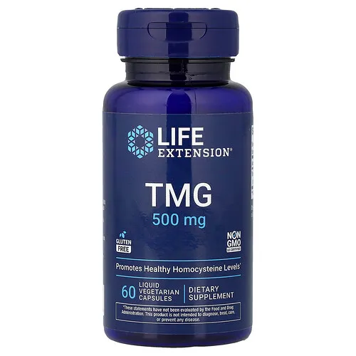 Life Extension, TMG, 500 mg, 60 cápsulas vegetales líquidas