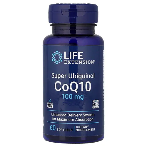Life Extension, CoQ10 en forma de superubiquinol, 100 mg, 60 cápsulas blandas