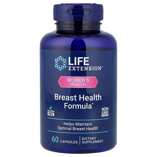Life Extension, Salud de la mujer, Fórmula para favorecer la salud de las mamas, 60 cápsulas