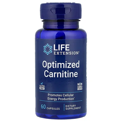 Life Extension, Carnitina optimizada, 60 cápsulas