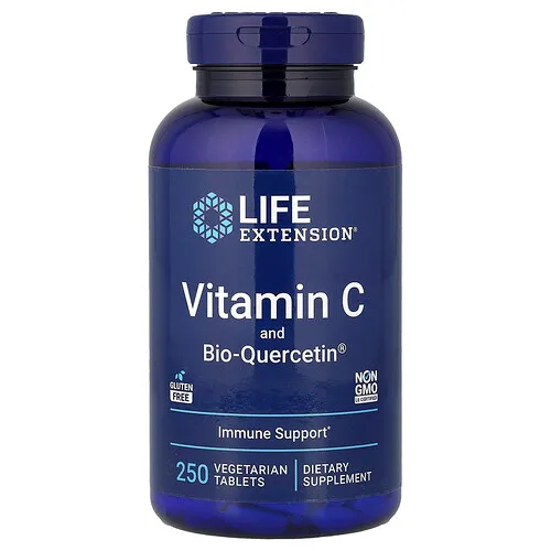 Life Extension, Vitamina C y Bio-Quercetin®, 250 comprimidos vegetales