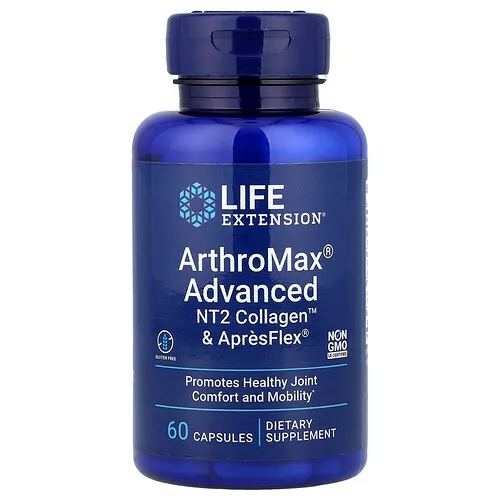 Life Extension, ArthroMax®, Fórmula avanzada para la salud de las articulaciones con NT2 Collagen™ y ApresFlex®, 60 cápsulas