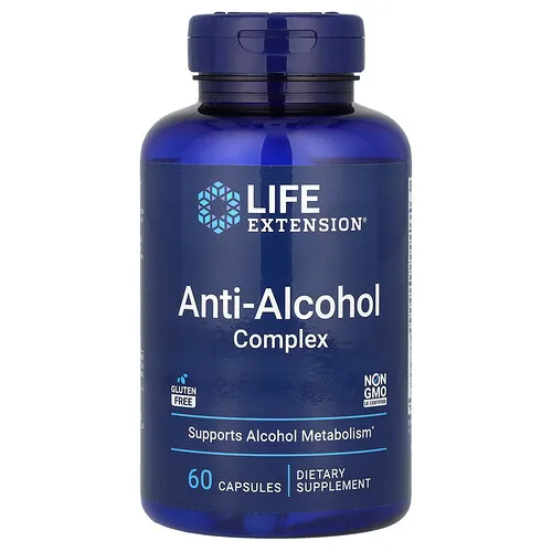 Life Extension, Complejo antialcohol, 60 cápsulas
