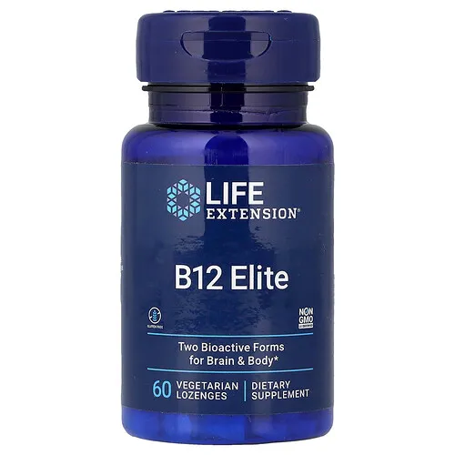 Life Extension, Vitamina B12 de elite, 60 pastillas vegetales (1000 mcg por pastilla)