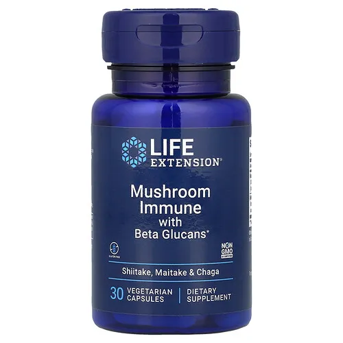 Life Extension, Mushroom Immune con beta-glucanos, 30 cápsulas vegetales