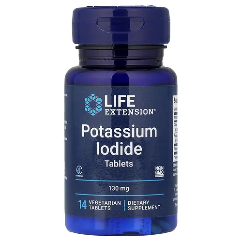 Life Extension, Yoduro de potasio, 130 mg, 14 comprimidos vegetales