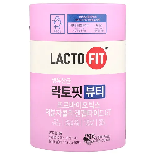 Lactofit, Probióticos, Belleza, 60 barritas, 2 g cada una