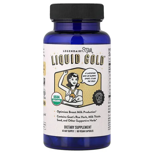 Legendairy Milk, Liquid Gold®, Suplemento para favorecer la producción de leche materna, 60 cápsulas veganas