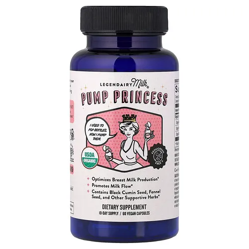 Legendairy Milk, Pump Princess, Suplemento para favorecer la producción de leche materna, 60 cápsulas veganas