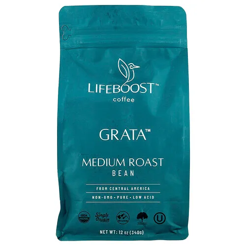 Lifeboost, Café, Grata™, en granos, Tostado medio, 340 g (12 oz)
