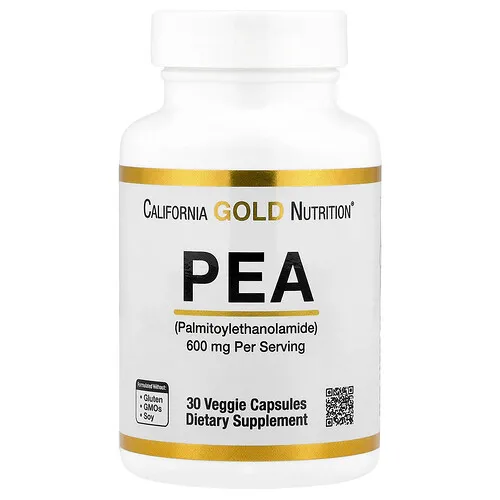 California Gold Nutrition, PEA (palmitoiletanolamida), 30 cápsulas vegetales (300 mg por cápsula)