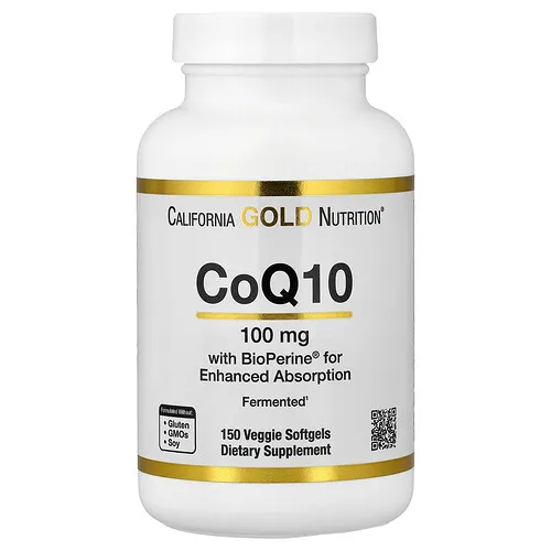 California Gold Nutrition, CoQ10 con extracto de pimienta negra BioPerine®, 150 cápsulas blandas vegetales