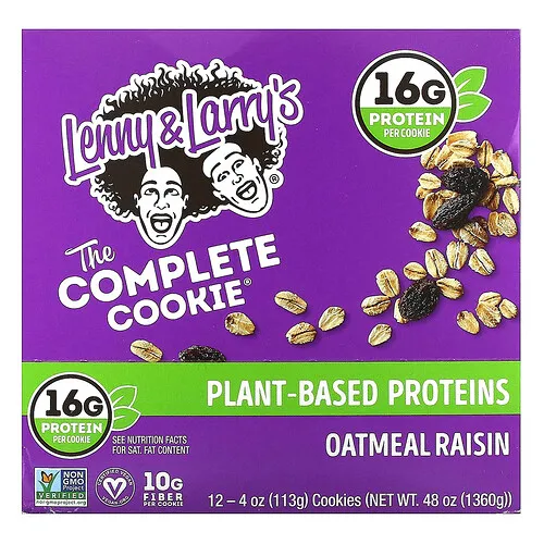 Lenny & Larry's, The COMPLETE Cookie, Avena con pasas, 12 galletas, 113 g (4 oz) cada una