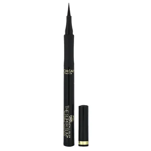 L'Oréal, Infalible, Delineador de ojos líquido superfino, 400 Black, 1 ml (0,034 oz. líq.)