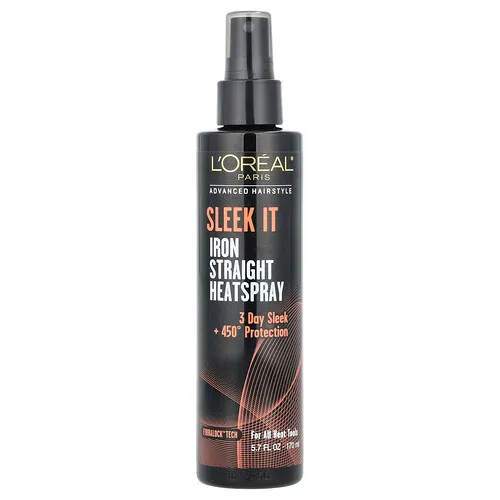 L'Oréal, Advanced Hairstyle, Spray térmico liso para planchar Sleek It, 170 ml (5,7 oz. Líq.)