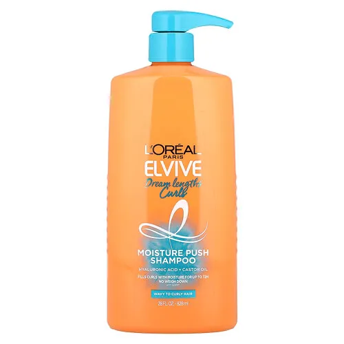 L'Oréal, Elvive, Dream Lengths Curls, Champú humectante que potencia los cabellos, Cabello de ondulado a rizado, 828 ml (28 oz. líq.)