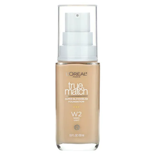 L'Oréal, True Match, Base supermezclable, W2 Warm Light, 30 ml (1 oz. Líq.)