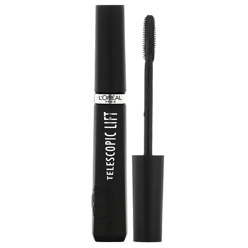 L'Oréal, Máscara de pestañas telescópica, 990 Blackest Black, 10 ml (0,33 oz. Líq.)