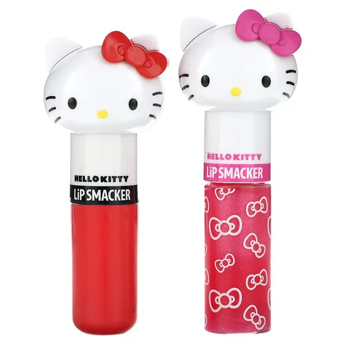 Lip Smacker, Hello Kitty, Bálsamo y brillo labial, 2 piezas