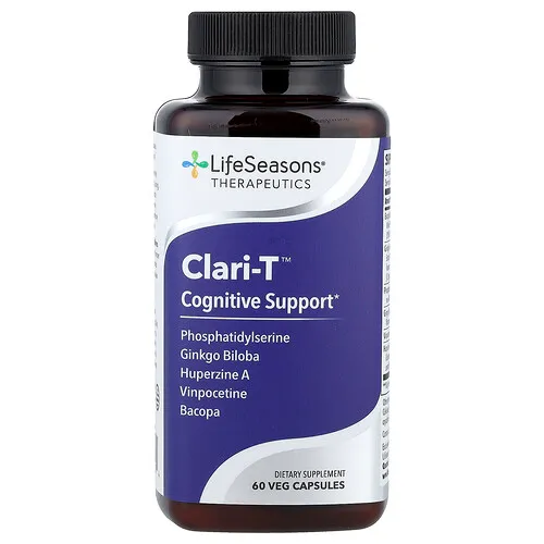 LifeSeasons, Clari-T™, Refuerzo cognitivo, 60 cápsulas vegetales