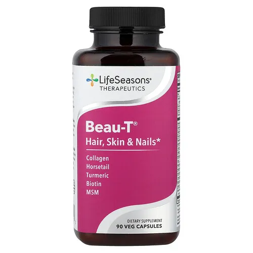 LifeSeasons, Beau-T®, Suplemento para el cabello, la piel y las uñas, 90 cápsulas vegetales