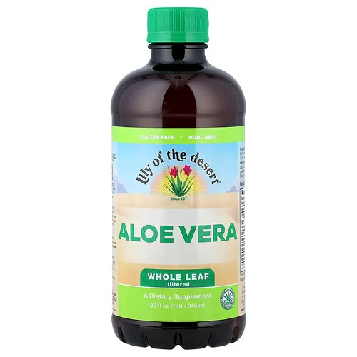 Lily of the Desert, Zumo de aloe vera, Hoja entera, Filtrado, 946 ml (32 oz. líq.)