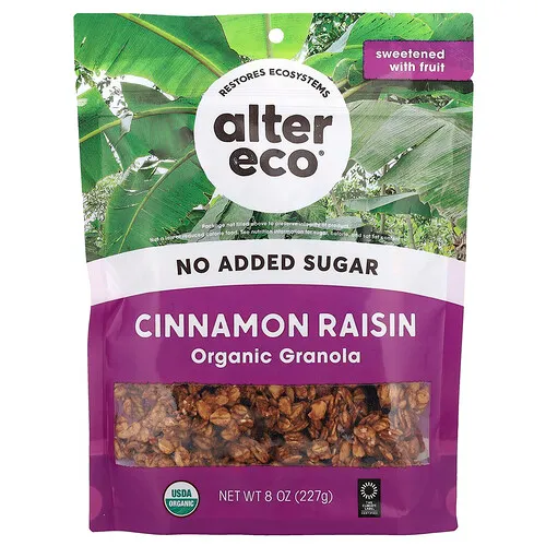 Alter Eco, Granola orgánica, Canela y pasas, 227 g (8 oz)