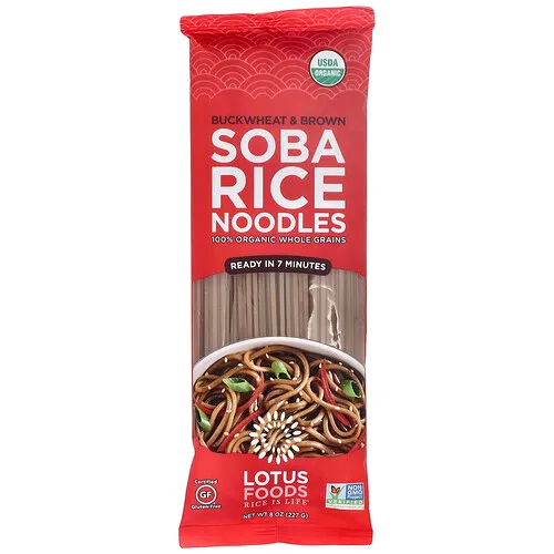 Lotus Foods, Fideos de arroz soba integral y alforfón, 227 g (8 oz)