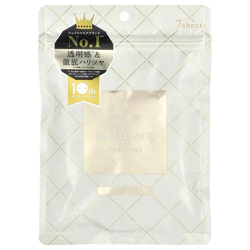 Lululun, Precious Clear, Mascarilla de belleza en lámina, Blanco 4KS, 7 hojas, 108 ml (3,65 oz. Líq.)